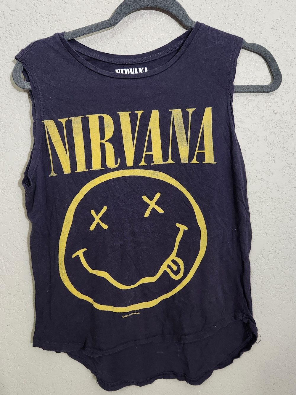 Cotton On Black Tank with Yellow Nirvana Graphic